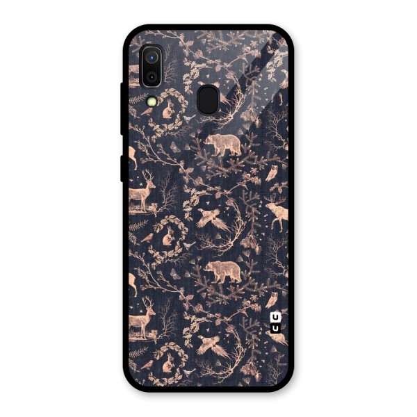 Beautiful Animal Design Glass Back Case for Galaxy A30