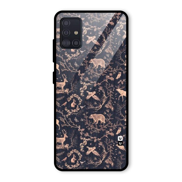 Beautiful Animal Design Glass Back Case for Galaxy A51