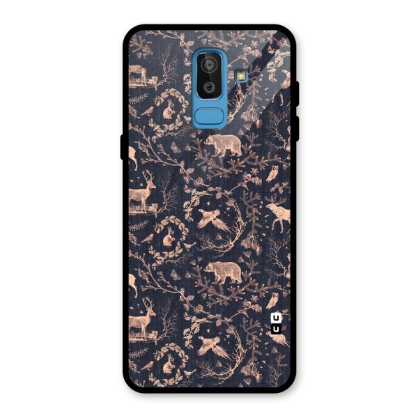 Beautiful Animal Design Glass Back Case for Galaxy J8