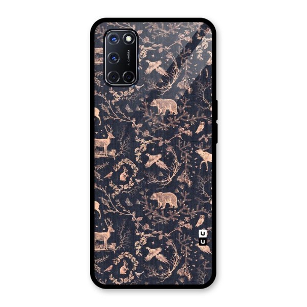 Beautiful Animal Design Glass Back Case for Oppo A52