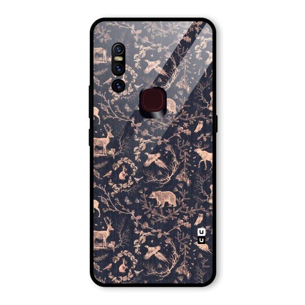 Beautiful Animal Design Glass Back Case for Vivo V15