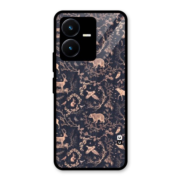 Beautiful Animal Design Glass Back Case for Vivo Y22