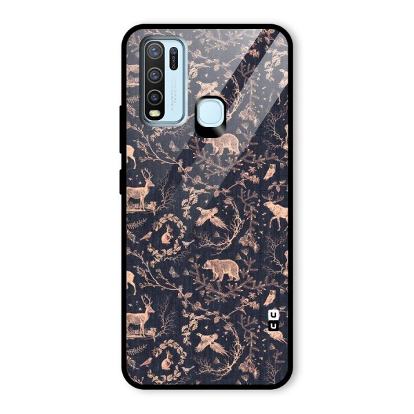 Beautiful Animal Design Glass Back Case for Vivo Y30