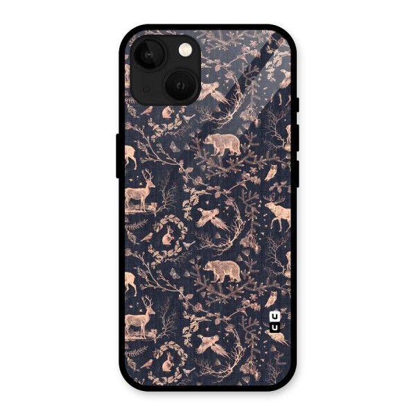 Beautiful Animal Design Glass Back Case for iPhone 13