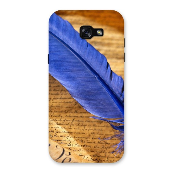 Beautiful Blue Feather Back Case for Galaxy A7 (2017)