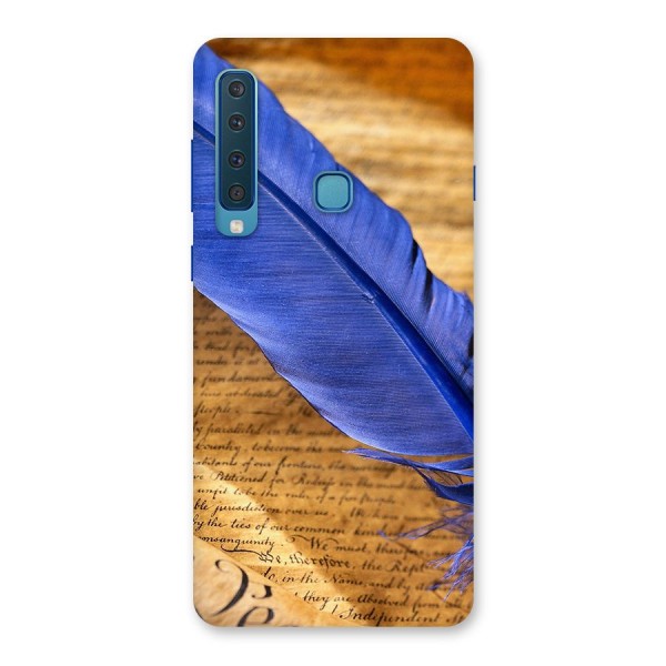 Beautiful Blue Feather Back Case for Galaxy A9 (2018)