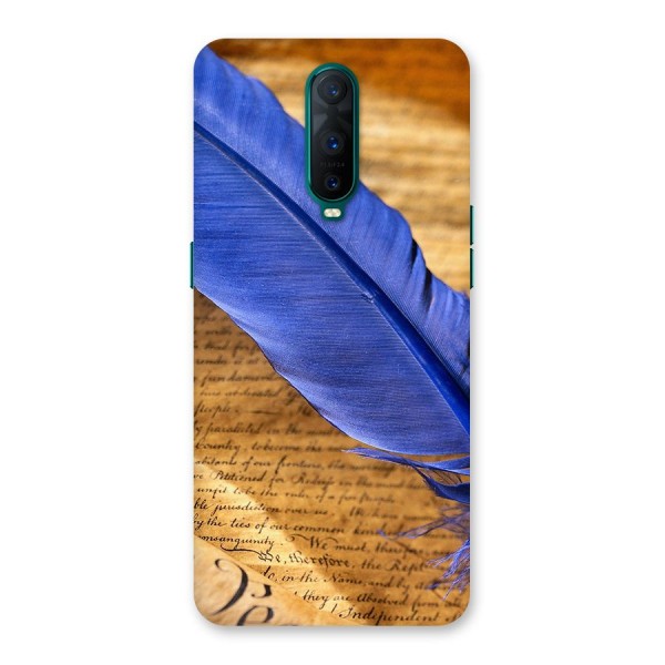 Beautiful Blue Feather Back Case for Oppo R17 Pro