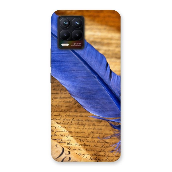 Beautiful Blue Feather Back Case for Realme 8