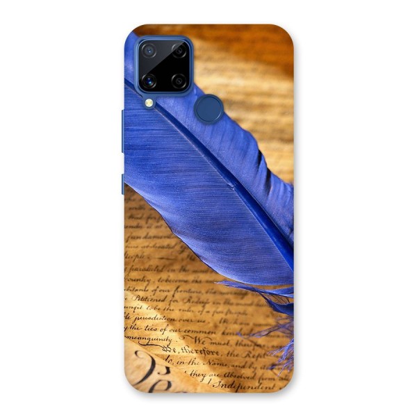 Beautiful Blue Feather Back Case for Realme C12