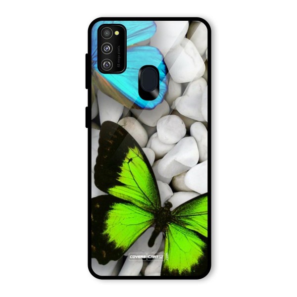 Beautiful Butterflies Glass Back Case for Galaxy M21