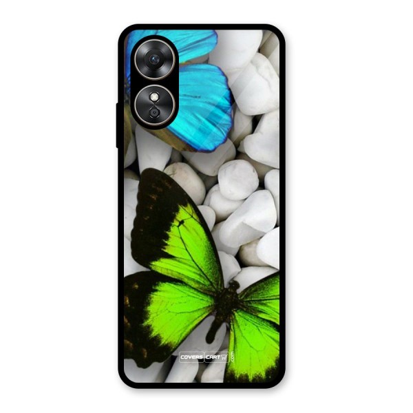 Beautiful Butterflies Glass Back Case for Oppo A17