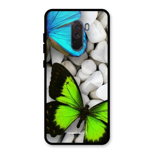 Beautiful Butterflies Glass Back Case for Poco F1