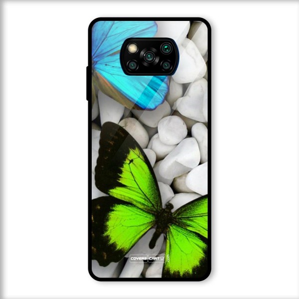 Beautiful Butterflies Glass Back Case for Poco X3