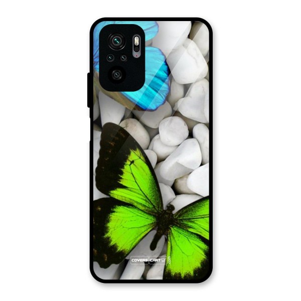 Beautiful Butterflies Glass Back Case for Redmi Note 10