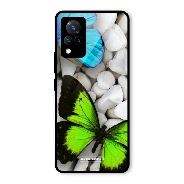 Beautiful Butterflies Glass Back Case for Vivo V21 5G