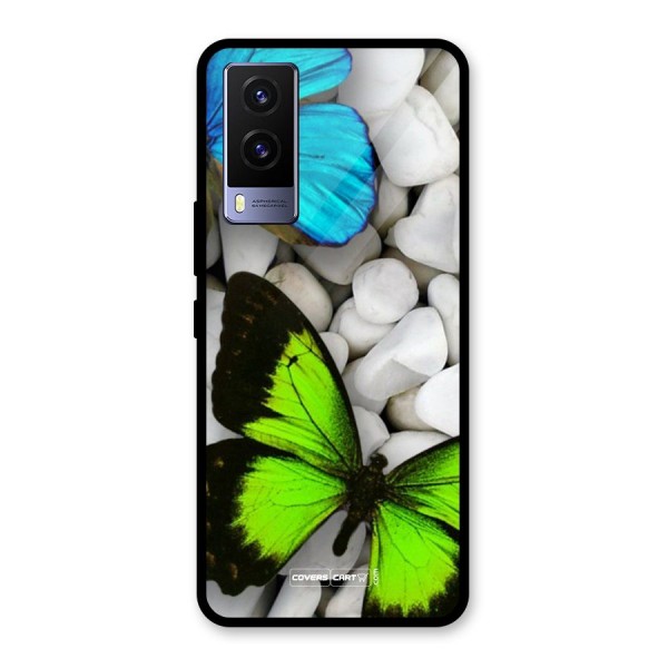 Beautiful Butterflies Glass Back Case for Vivo V21e 5G