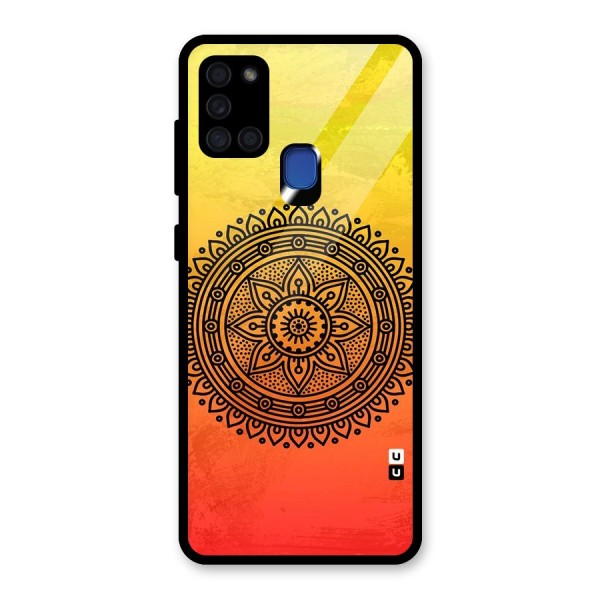 Beautiful Circle Art Glass Back Case for Galaxy A21s