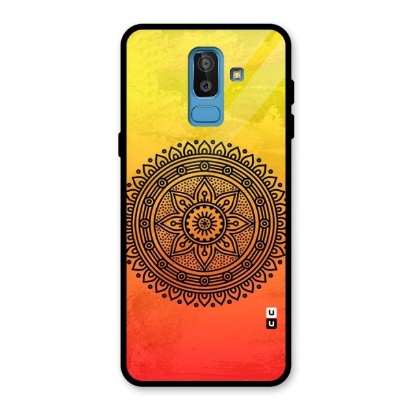 Beautiful Circle Art Glass Back Case for Galaxy J8