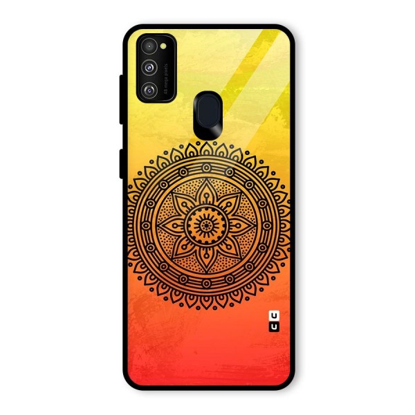 Beautiful Circle Art Glass Back Case for Galaxy M21