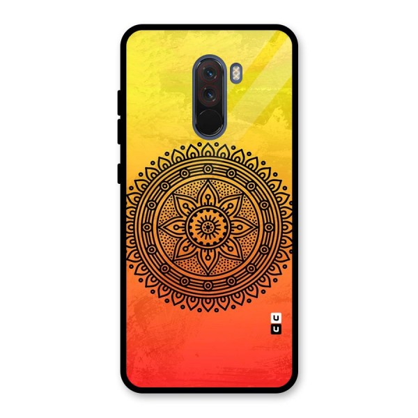 Beautiful Circle Art Glass Back Case for Poco F1