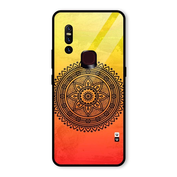 Beautiful Circle Art Glass Back Case for Vivo V15