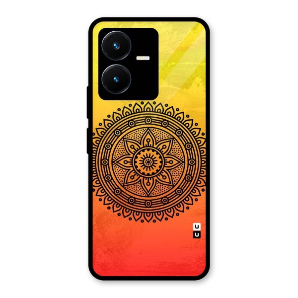 Beautiful Circle Art Glass Back Case for Vivo Y22