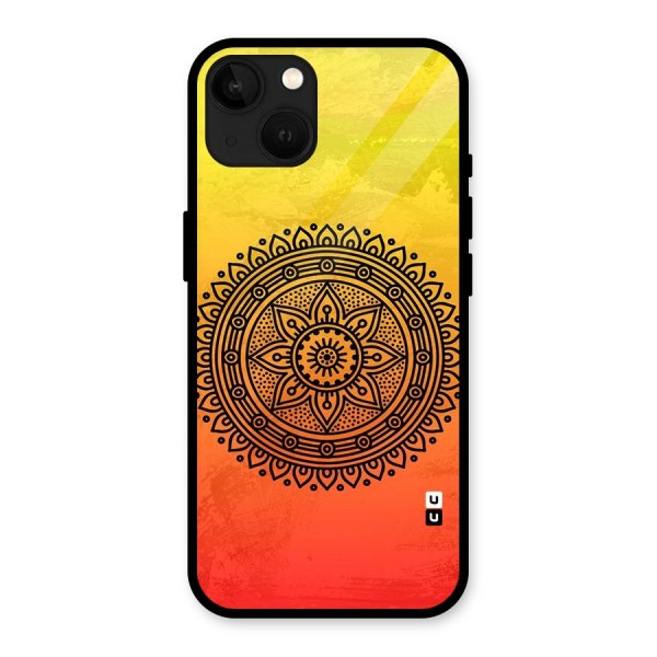 Beautiful Circle Art Glass Back Case for iPhone 13