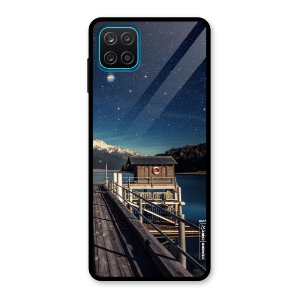 Beautiful Dock Hut Glass Back Case for Galaxy A12