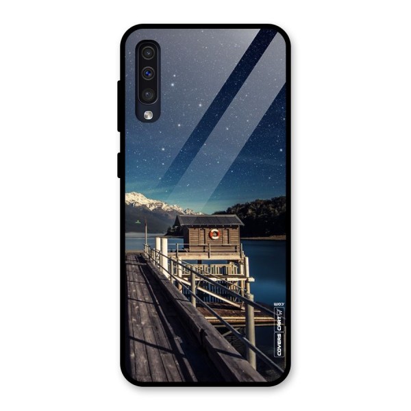 Beautiful Dock Hut Glass Back Case for Galaxy A50s