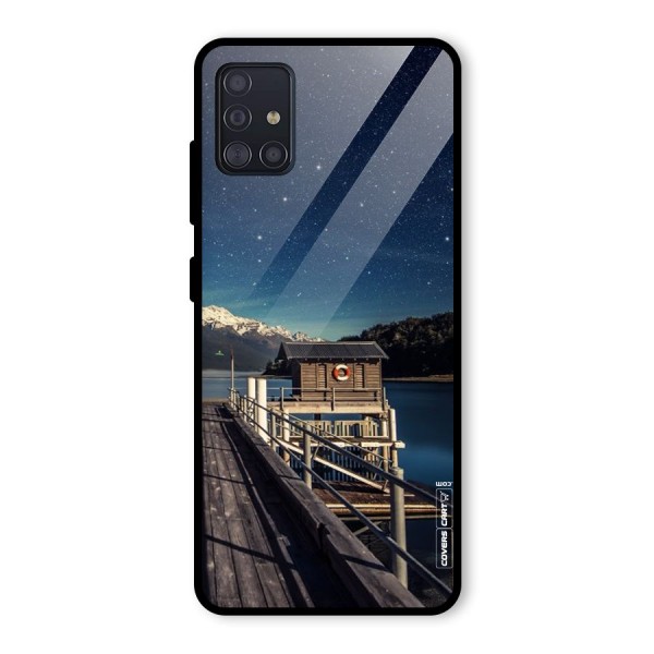 Beautiful Dock Hut Glass Back Case for Galaxy A51