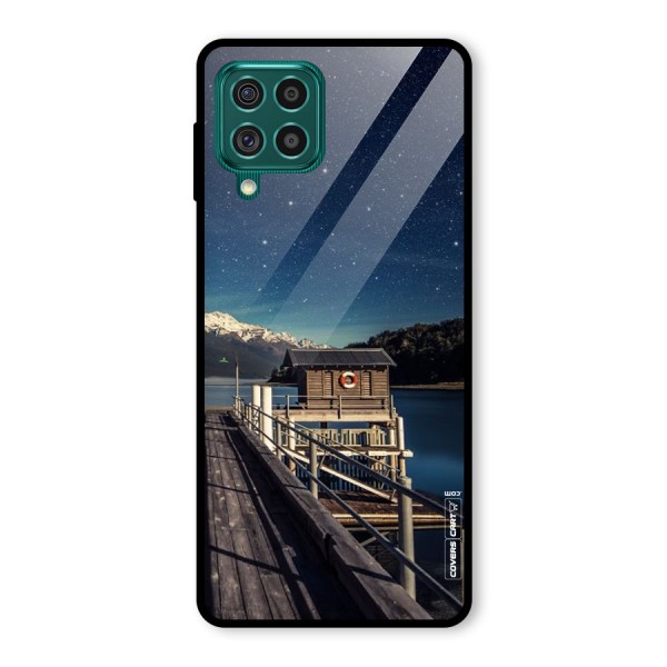 Beautiful Dock Hut Glass Back Case for Galaxy F62