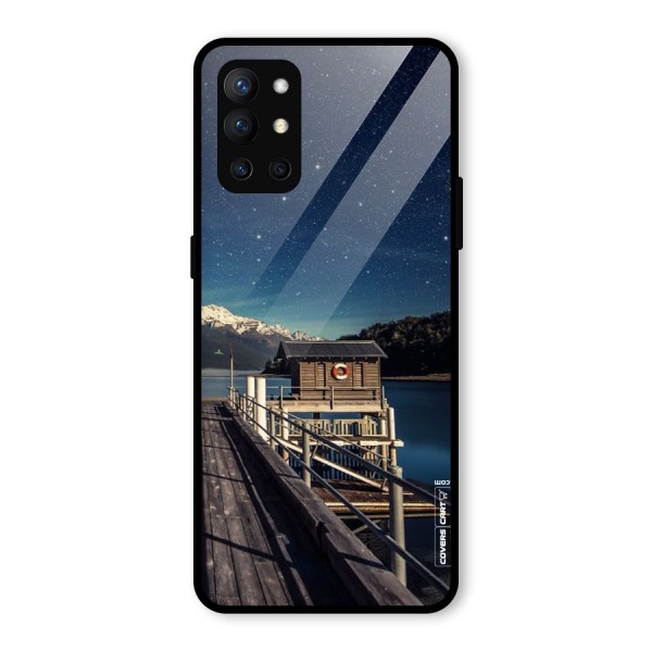 Beautiful Dock Hut Glass Back Case for OnePlus 9R