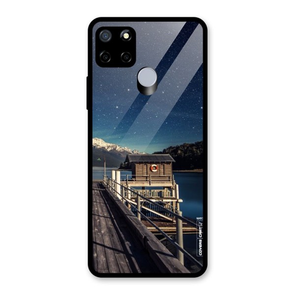 Beautiful Dock Hut Glass Back Case for Realme C15