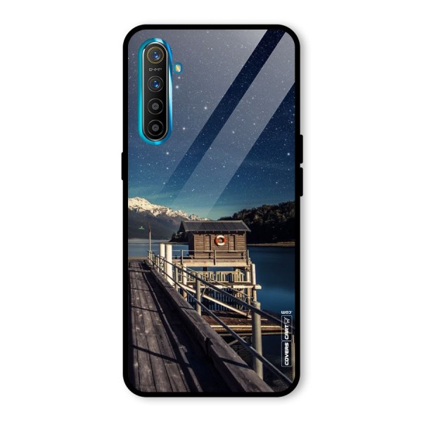 Beautiful Dock Hut Glass Back Case for Realme XT