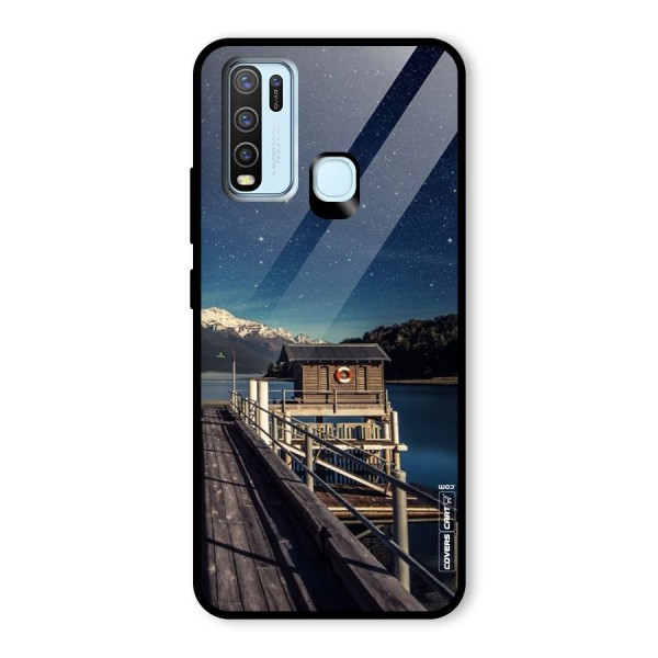 Beautiful Dock Hut Glass Back Case for Vivo Y30