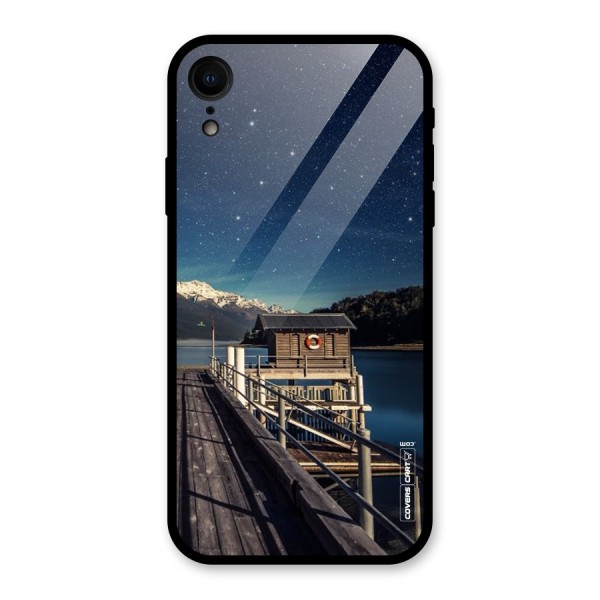 Beautiful Dock Hut Glass Back Case for XR