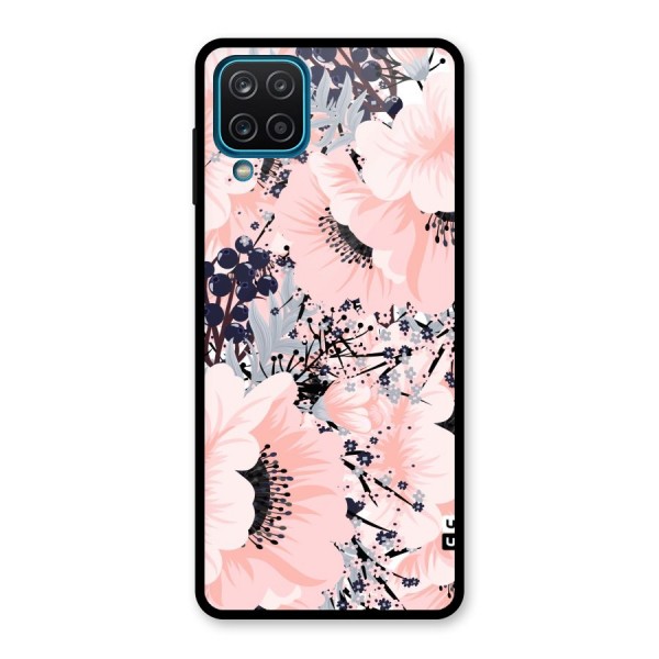 Beautiful Flowers Glass Back Case for Galaxy A12