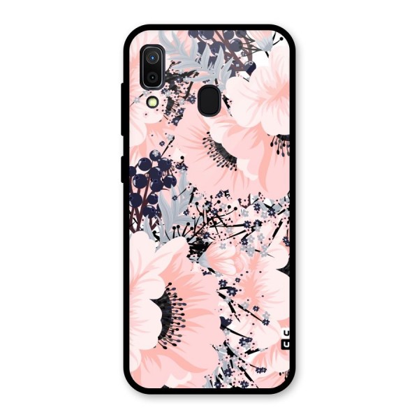 Beautiful Flowers Glass Back Case for Galaxy A30