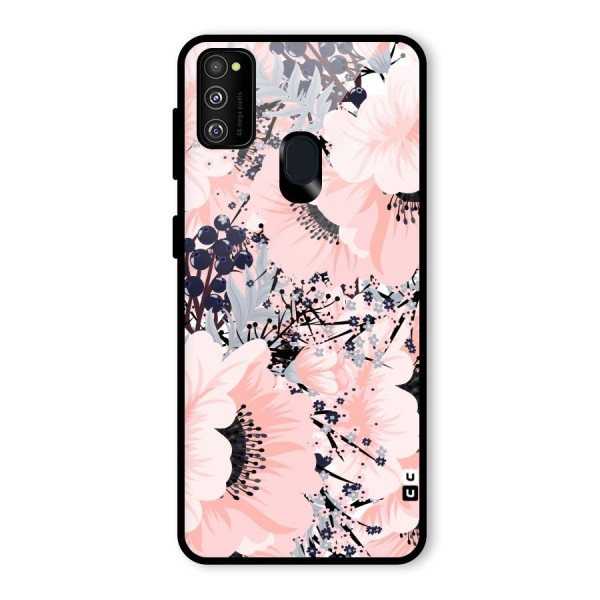 Beautiful Flowers Glass Back Case for Galaxy M21