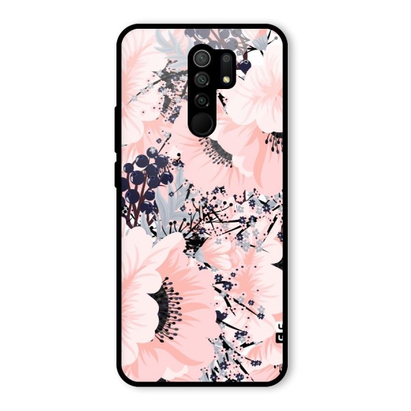 Beautiful Flowers Glass Back Case for Redmi 9 Prime