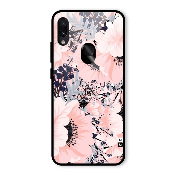 Beautiful Flowers Glass Back Case for Redmi Note 7