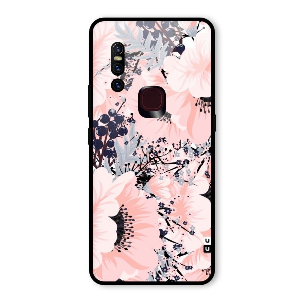 Beautiful Flowers Glass Back Case for Vivo V15