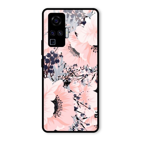 Beautiful Flowers Glass Back Case for Vivo X50 Pro