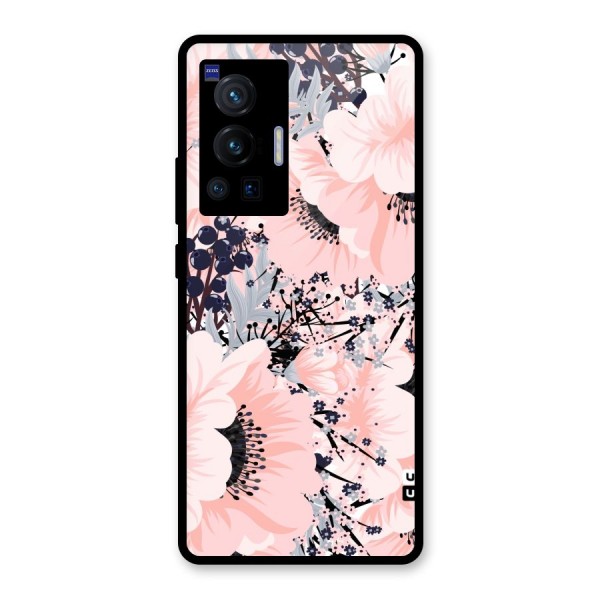 Beautiful Flowers Glass Back Case for Vivo X70 Pro