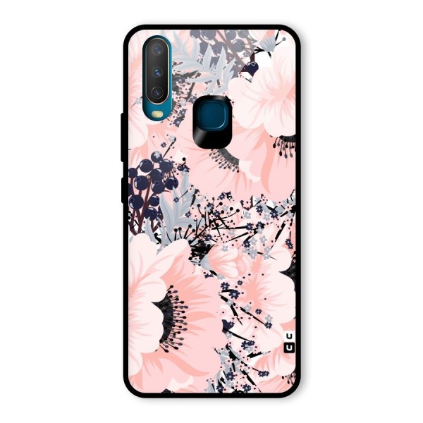 Beautiful Flowers Glass Back Case for Vivo Y12