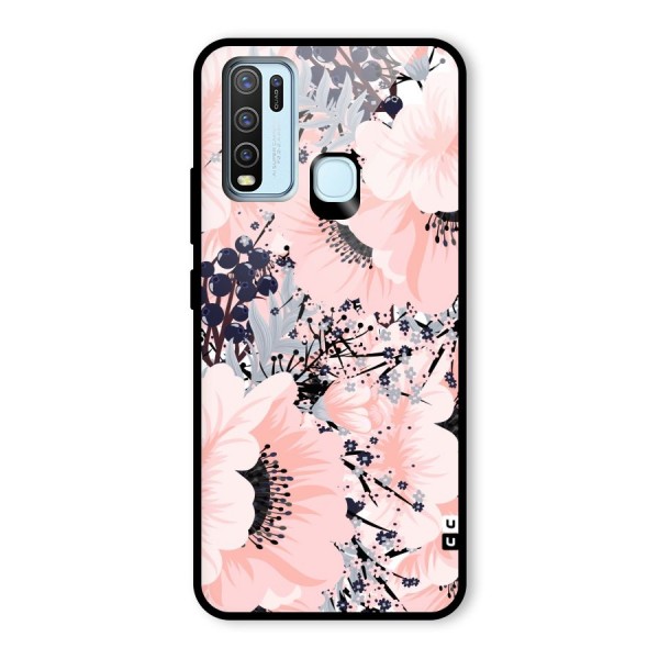 Beautiful Flowers Glass Back Case for Vivo Y30