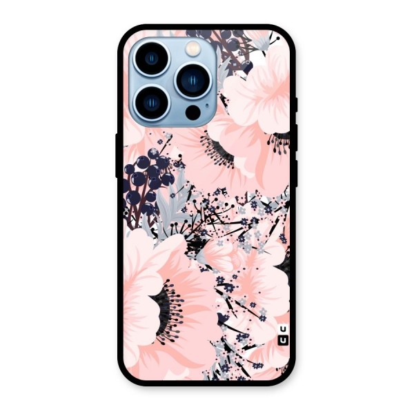 Beautiful Flowers Glass Back Case for iPhone 13 Pro