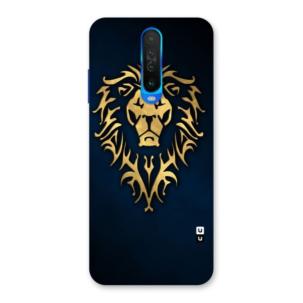 Beautiful Golden Lion Design Back Case for Poco X2