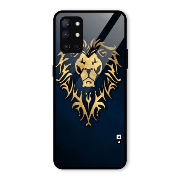 Beautiful Golden Lion Design Glass Back Case for OnePlus 9R
