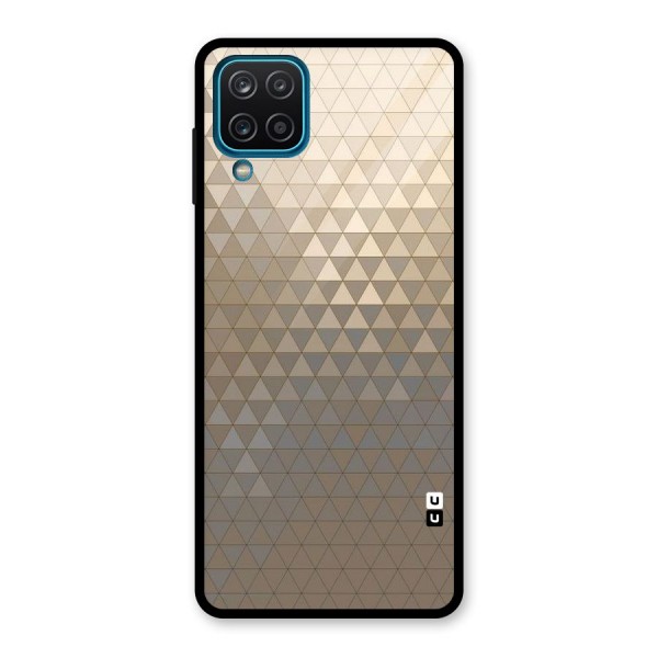 Beautiful Golden Pattern Glass Back Case for Galaxy A12